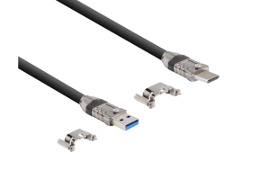 USB 3, standard cable, straight, screwable, 3 m